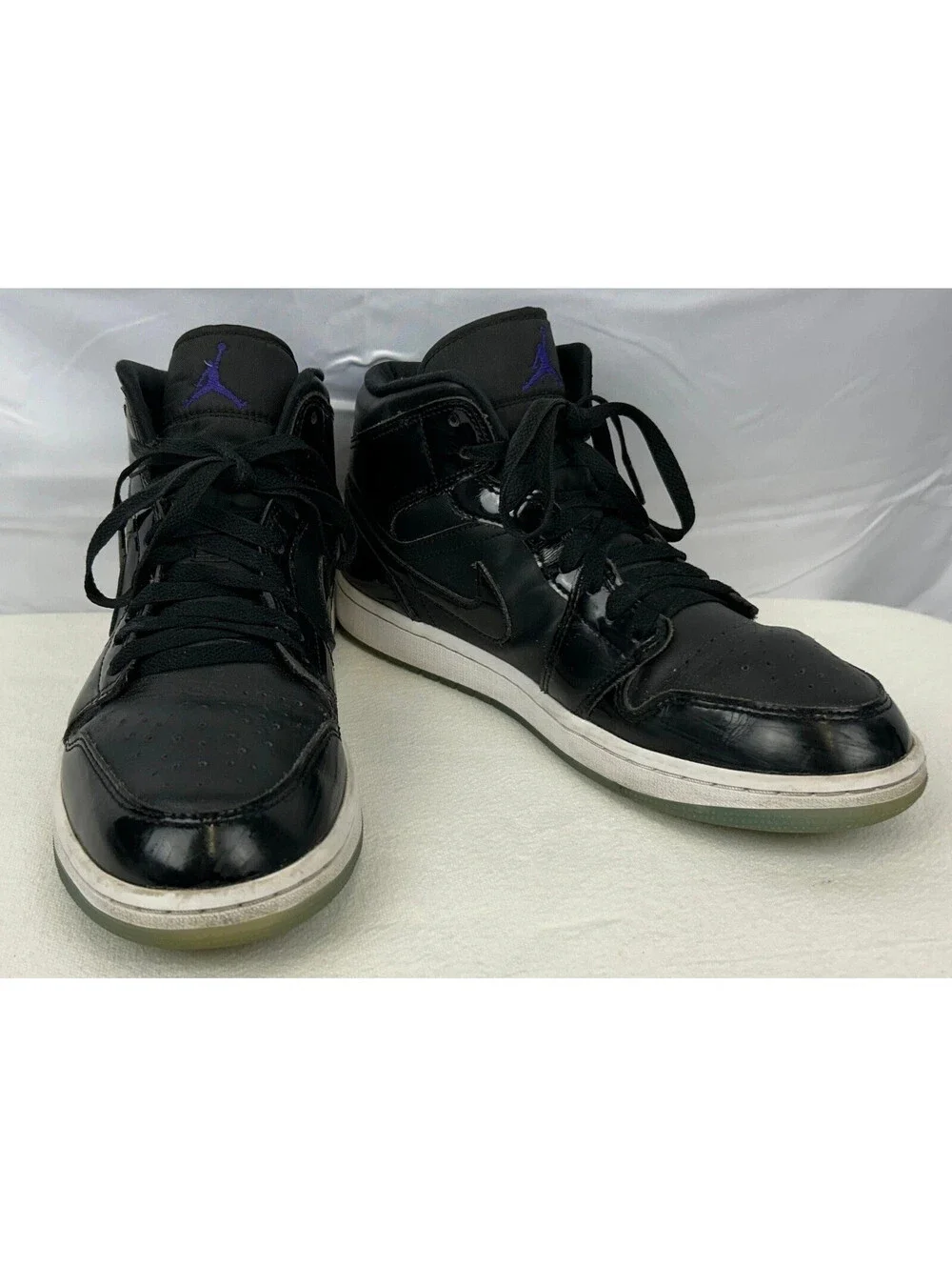 Air Jordan 1 Mid DV1308-004 Black Leather Men's Size 9 Shoes
